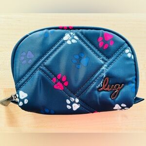 Lug Quilted Stash Pouch with Colorful Paw Prints